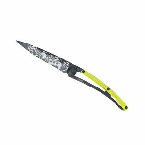Cuțit pliabil Deejo Street collection black yellow Zombie imagine