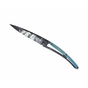 Cuțit pliabil Deejo Tattoo Black blue beech Corsair imagine