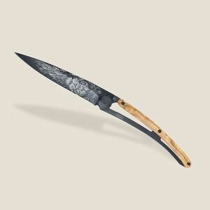 Cuțit pliabil Deejo Tattoo Black olive wood Leo imagine