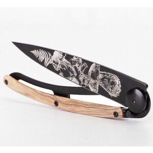 Cuțit pliabil Deejo Tattoo Black olive wood Mushroom imagine