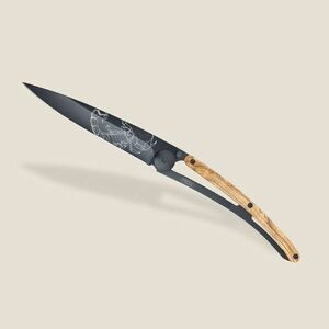 Cuțit pliabil Deejo Tattoo Black olive wood Scorpio imagine