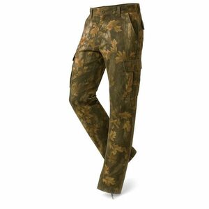 Pantaloni izotermici pentru bărbați Loshan DarkForrest, model bogat cu copaci reali, închis la culoare imagine