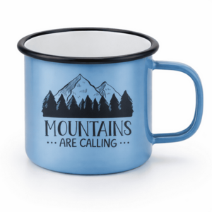 WARAGOD Mountains Are Calling cană outdoor 355 ml, albastru deschis imagine