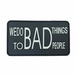 Petic WARAGOD We do BAD Things PVC negru imagine