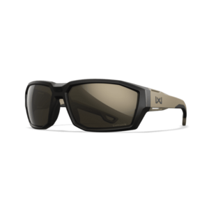 Wiley X Alpine ochelari de soare, Matte Black-Tan / CAPTIVATE Polarized Tungsten Mirror imagine